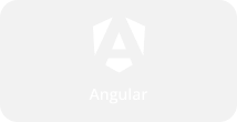 Logotyp Angular -frameworka JavaScript/TypeScript opracowanego przez Google, stosowanego do tworzenia dynamicznych i responsywnych aplikacji webowych.