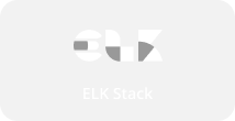 Logotyp ELK Stack - zestawu narzędzi Elasticsearch, Logstash i Kibana, wykorzystywanego do gromadzenia, analizy i wizualizacji danych w czasie rzeczywistym w systemach i aplikacjach biznesowych.